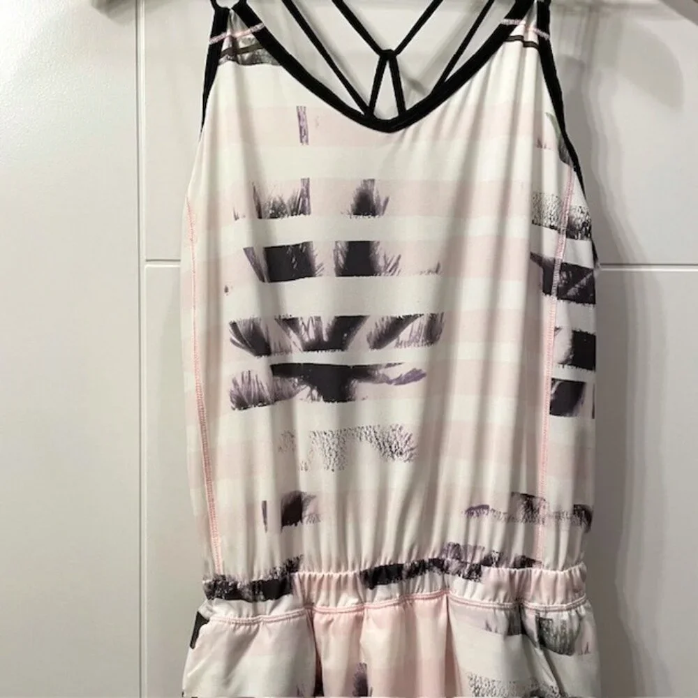 Lululemon Sweaty or Not Runsie Size 6 Pink White Sporty Athleisure